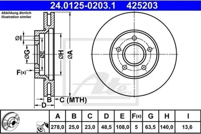 Zdjęcie produktu dla Tarcza Hamulcowa Volvo Przód V40 1,5-2,0 12-