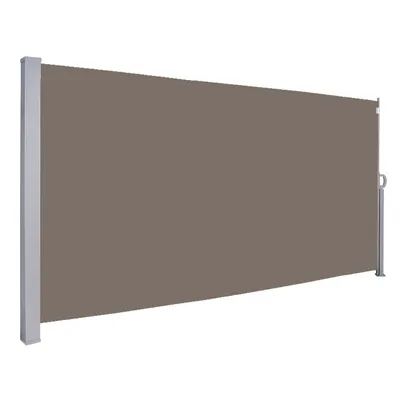 Produktbild von Jopassy Seitenmarkise Markisen Ausziehbar 180x300cm Alu Sichtschutz Windschutz Sonnenschutz Seitenrollo Braun