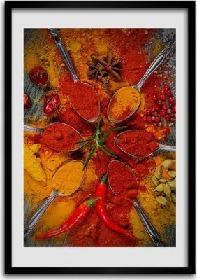 Produktbild von Bild - Bilderrahmen - Foto - 70 cm x 100 cm - MDF - Rahmen - Wandkunst - Gewürze