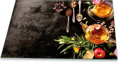 Produktbild von Herdabdeckplatte Glaskeramikkochfeld-Abdeckung Spritzschutz Glas Universal 80x52 Essen Bunt