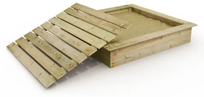 Produktbild von Sandkasten Wickey King Kong mit Sitzrand und abnehmbarem Deckel 165 x 165 cm