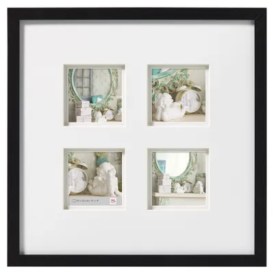 Zdjęcie produktu dla Walther Stockholm 3D Drewniana ramka na 4 zdjęcia 10x10 cm, czarna