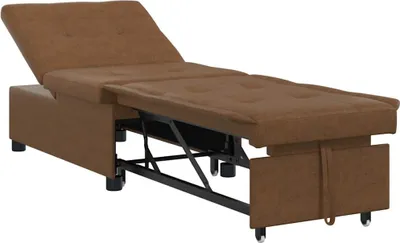 Immagine prodotto di vidaXL Divano letto marrone 194 x 67 x 82 cm Tessuto Huahua