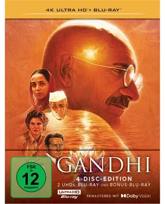 Obrázok produktu pre Plaion Pictures Gandhi, Film, Blu-ray, Farebné, 4K Ultra HD, Nemčina, 191 min
