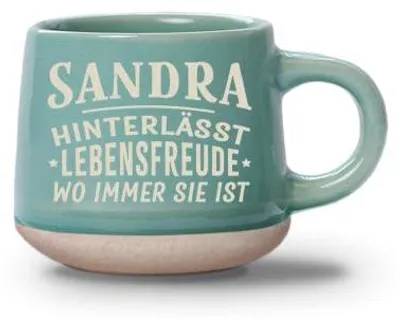 Produktbild von Espresso-Tasse Sandra aus Steinzeug, 60ml, personalisierbares Duo-Geschenkset