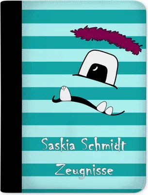 Produktbild von Zeugnismappe, Dokumentenmappe, Ordner A4, Monster Türkis
