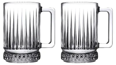 Passabahce Elysia 2er-Gläser-Set mit Henkel Teeglas 310ml