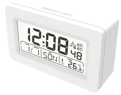 Produktbild von Miraval Digitaler Funkwecker Basic – DCF77 Funkuhr, Temperaturanzeige, Snooze, Hintergrundbeleuchtung, Datums- & Wochentagsanzeige