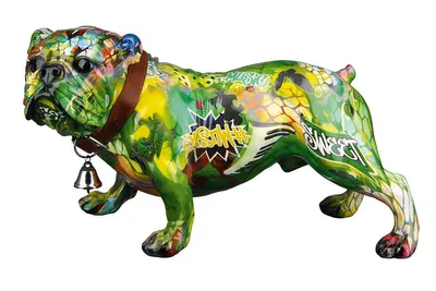 Produktbild von Gilde Mops "Street Art" stehend Kunstharz mehrfarbig 37398