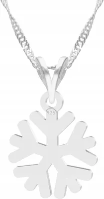 Immagine prodotto di Collana d'argento con fiocco di neve ciondolo a forma di fiocco di neve invernale ARGENTO 925