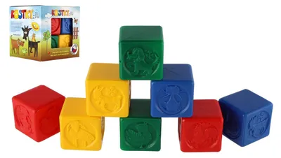 Obrázok produktu pre Kocky kocky PH plast 8ks v krabici 12x12x12cm