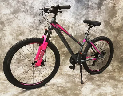 Produktbild von 26 Zoll ALU Damen Mädchen MTB Gefedert MIRAGE VON UMIT mit 21-Gang Shimano Kettenschaltung  Scheibenbremsen 2670- anthrazit-pink AB 155 CM KÖRPERGRÖßE