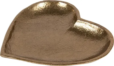Obrázok produktu pre Clayre & Eef Dekoračná miska Srdce 14x14x2 cm Zlatý hliník