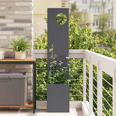 Zdjęcie produktu dla Maison Exclusive – parawan ogrodowy, kolor antracytowy, 32 x 32 x 150 cm