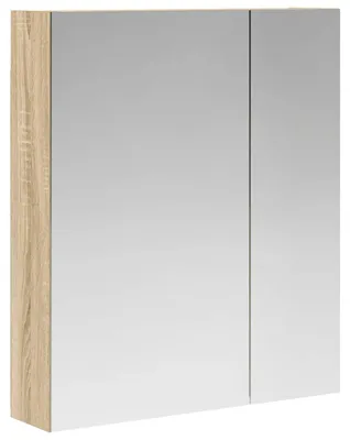 Image de Armoire de salle de bain avec miroir vidaXL, chêne Sonoma, 60 x 14,5 x 70 cm