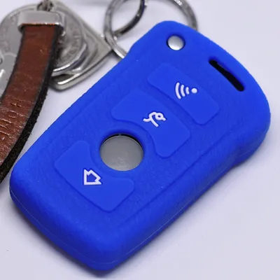 Produktbild von Auto Schlüssel Silikon Schutz Hülle Blau kompatibel mit BMW 7er E65 E66 01-05 4 Tasten KEYLESS SMARTKEY