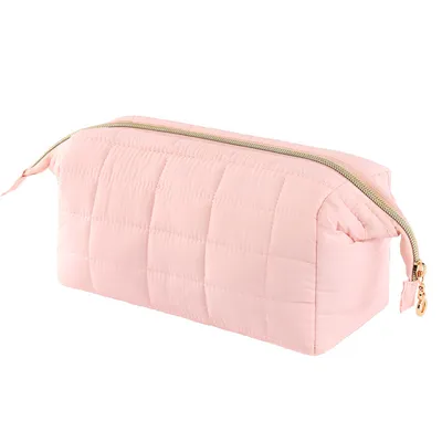 Produktbild von INF Reise-Kosmetiktasche, weiche Kosmetiktasche mit großer Kapazität Rosa