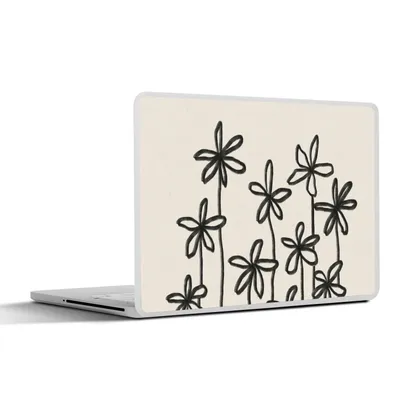 Produktbild von MuchoWow® Laptop Aufkleber Sticker Cover Blumen - Pflanzen - Pastell - Abstrakt 25x18 cm - Laptop-Deko