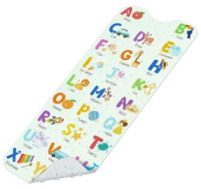 Produktbild von Badewannenmatte Kinder Rutschfest 100x40cm Alphabet