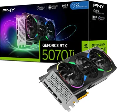 Image de Carte graphique PNY GeForce RTX 5070 Ti ARGB Overclocked GDDR6