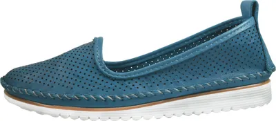 Produktbild von Andrea Conti Damen Slipper Leder klassische Form mit luftigen Löchern 0021714, Größe:42 EU, Farbe:Blau