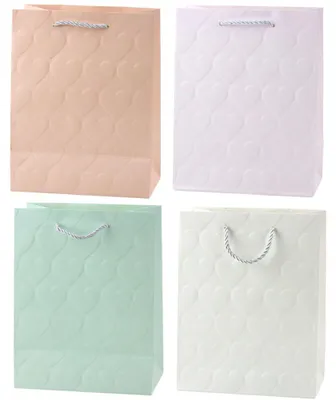 Immagine prodotto di Elegante sacchetto regalo con cuori in rilievo, 23 x 18 x 10,5 cm