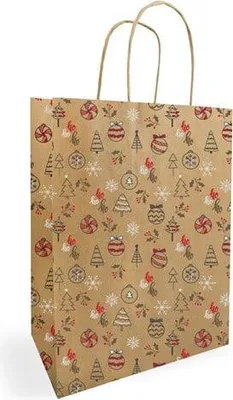 Zdjęcie produktu dla Torba prezentowa świąteczna KRAFT 180x80x220mm ORIANE