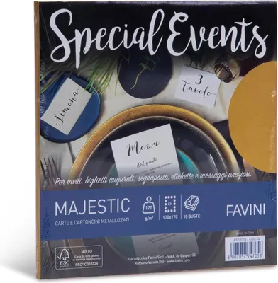 Image de Favini A57H118, Or, 120 g/m², 170 mm, 170 mm, 10 pièces
