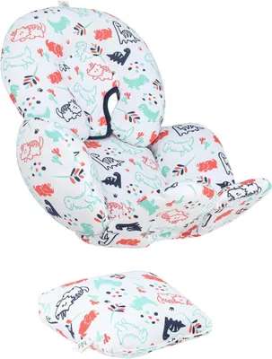 Produktbild von Verkleinkissen Set für Autositze und Kinderwagen, 3-teilig, Dino-Motiv, Kopf- und Rückenstütze