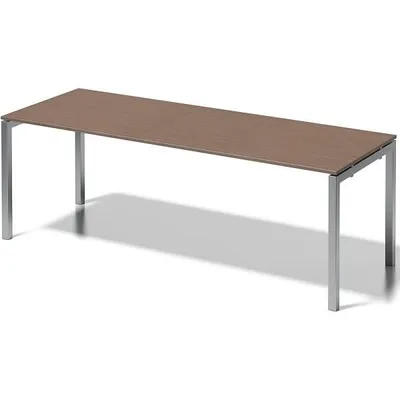 Produktbild von Schreibtisch Cito BxTxH 220x80x74cm nußbaum Gestell silber