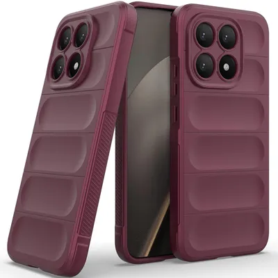 Produktbild von Handyhülle für Xiaomi 15T Weich TPU Silikon Stossfest Anti-rutsch Hülle bordeaux