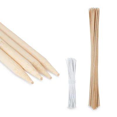 Produktbild von relaxdays 50er Set Blumenstab Bambus