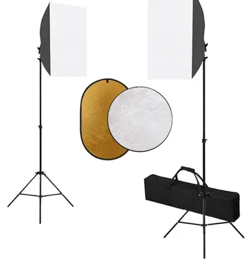 Immagine prodotto di Set da studio fotografico vidaXL con softbox e riflettore