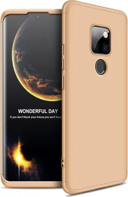 Produktbild von Hülle für Huawei Mate 20 360 Grad Schutz mit Displayglas Bumper Cover Mate 20 Farbe: Gold
