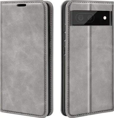 Produktbild von Mobigear Retro Slim  Google Pixel 7 Hülle Klapphülle Geldbörse - Grau