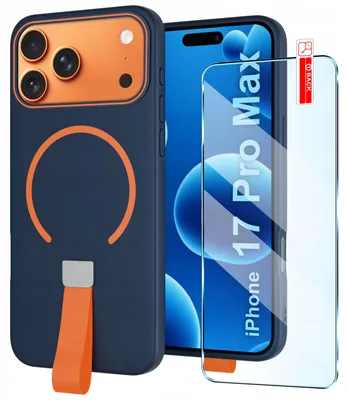 Immagine prodotto di Etui z Paskiem na palec Matowe do iPhone 17 Pro Max |do MagSafe +Szkło
