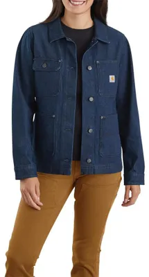 Produktbild von Carhartt Damen Jacke Relaxed Fit Denim Sherpa - Isolierte Denimjacke mit Sherpa