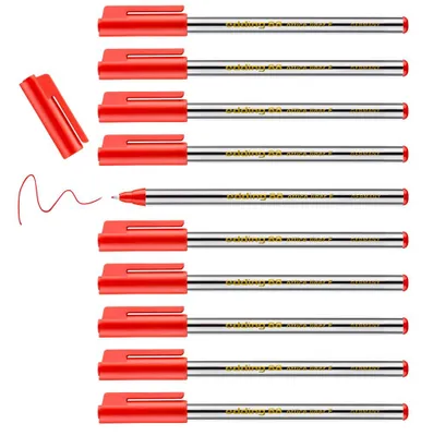 Produktbild von Fineliner edding 88 rot 0,6 mm Rundspitze 10 Stifte Faserschreiber Büro Schule
