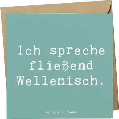 Produktbild von Mr. & Mrs. Panda Glückwunschkarte Spruch Fließend Surfen - Meeresbrise - Geschenk, Sportler Geschenke, Geduld, Teamsport, anlasskarte, Surf-Liebhaber, Naturverbundenheit