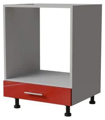 Productafbeelding van Herdumbauschrank BRERRA, 60x82 cm, geverfd, kleur naar keuze, model BR-D11K/60, RAL 3002 karmijnrood, hoogglans, grijs