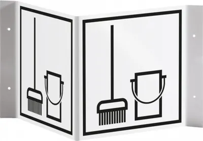 Produktbild von Dreifke® Schild I Tür-Nasenschild Piktogramm Putzraum, Kunststoff, 150x150mm