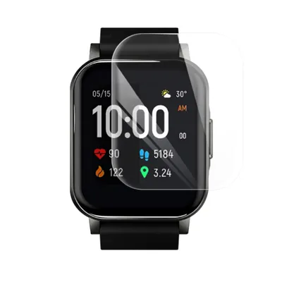 Produktbild von Displayschutz kompatibel mit Haylou LS02 Smart Watch Flexibler TPU-Film Blasenfrei Anti-Scratch HD Clear Protector Langlebige, selbstheilende, weiche Hautabdeckung