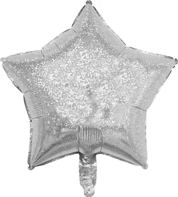 Produktbild von Folienballon Stern, Silber (glitzernd), ca. 45 cm