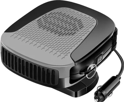 A portable car heater with a car charger plug.