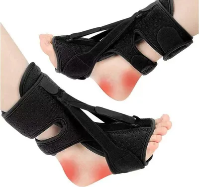 Produktbild von Plantarfasziitis-Nachtschiene, verstellbare Plantarfasziitis-Linderungsstütze für Männer und Frauen mit Plantarfasziitis