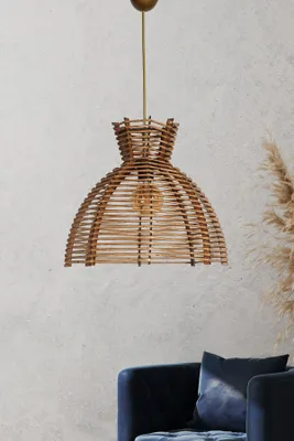 Produktbild von Opviq, Spindel, Kronleuchter, Holzkörper, Antiquität, 37 x 37 x 86 cm