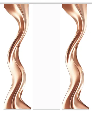 Produktbild von Schiebegardine OAKLEY, Seidenoptik, Digitaldruck, 245x60 cm, Wellenmotiv, mit Zubehör
