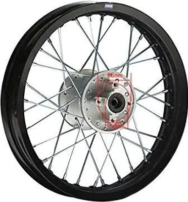 Produktbild von Alu-Felge Eloxiert 14 hinten Schwarz 12mm Pit Dirt Bike Cross HMParts