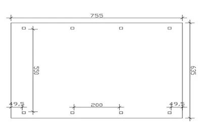 Produktbild von Alpholz Doppelcarport Franken 635 x 755 cm