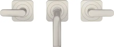 Produktbild von hansgrohe AXOR Citterio 3-Loch Waschtischarmatur Unterputzmodell für Wandmontage mit Auslauf 166 mm, Hebelgriffen und Rosetten, 34313800